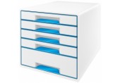 Cabinet cu 5 sertare WOW Leitz albastru metalizat