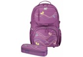 Rucsac Be.Bag + necessaire Cube Butterfly Stars Herlitz