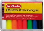 Plastilina 8 culori fluorescente Herlitz